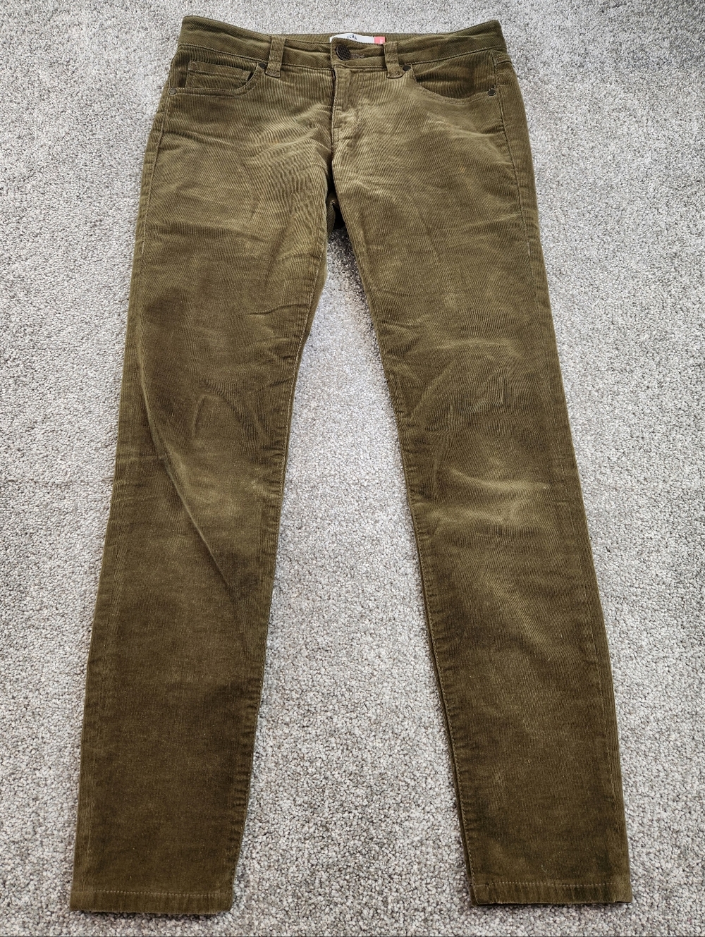 CAbi Pants, Skinny Corduroy Moss Green, Style #3567 Size 6